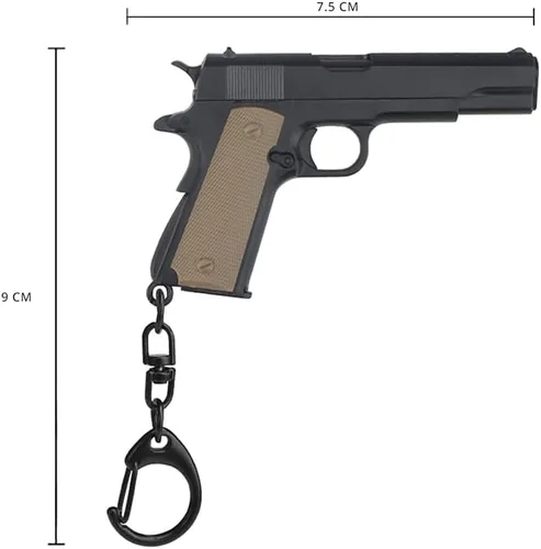 Vista 7 de Clásico 1911 Pistola Llavero táctico desmontable Mini pistola 1911 Llavero (Color Negro), Negro