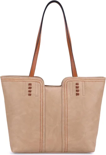 Vista 23 de Montana West Bolso Tote para Mujeres con Asa Superior Bolso de Mano Satchel Ámbar marrón