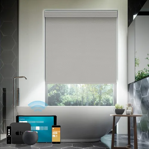 Vista 5 de SmartWings - Persianas inteligentes motorizadas para ventana de trabajo con HOMEKIT, automáticas, 100% opacas, impermeables, de vinilo, sin cordón