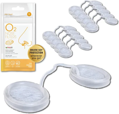 Vista 13 de Filtros de nariz O2 con filtración 3M, pantallas nasales para alergias, polvo y humo, filtros nasales sin drogas y sin látex, protección invisible