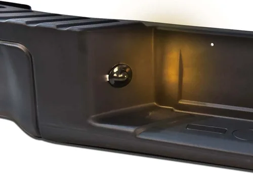 Vista 4 de PIT66 Conjunto de Cobertura de Parachoques Trasero de Acero, Compatible con Ford F150 2009-2014 9L3Z17906A-PFM, 9L3Z17906A, 9L3Z17B807A