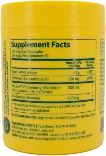 Vista 8 de UTI Buster - Suplemento para la salud del tracto urinario con arándano, D-manosa y vitamina C, apoya la salud de la vejiga y el apoyo urinario