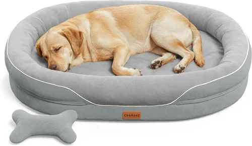Vista 12 de CWAWZ Cama ortopédica grande para perros, 36 pulgadas, cama para perros de gran tamaño con cojines envolventes completos, camas refrescantes