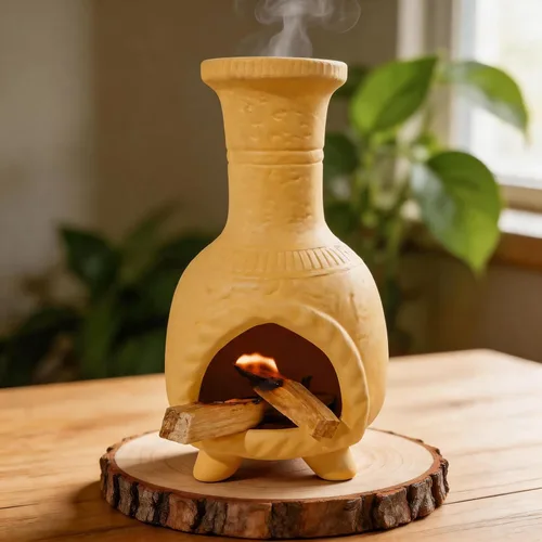 Vista 8 de MOUGIGI Soporte de Palo Santo Hecho a Mano y Quemador de Conos de Incienso - Elegante Accesorio para Limpias de Salvia con Capacidad para Rituales
