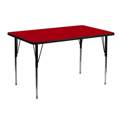 Vista 10 de EMMA + OLIVER Mesa de actividades ajustable con laminado térmico gris 24x48