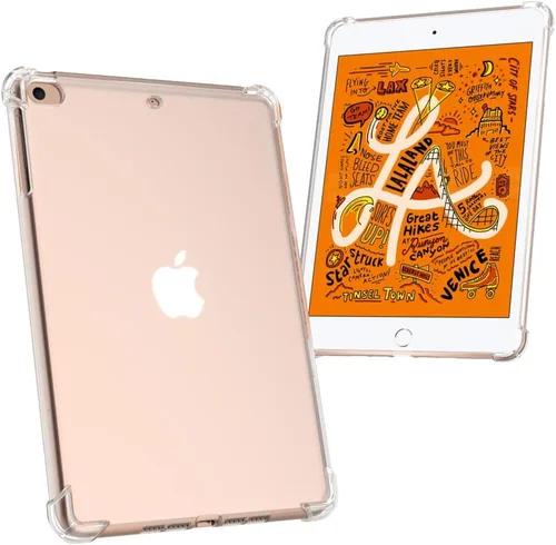 Vista 3 de Callyue Funda transparente para iPad mini 5 / Mini 4 / Mini 3 2 1, funda protectora de goma suave de silicona de esquina lateral para tableta Apple