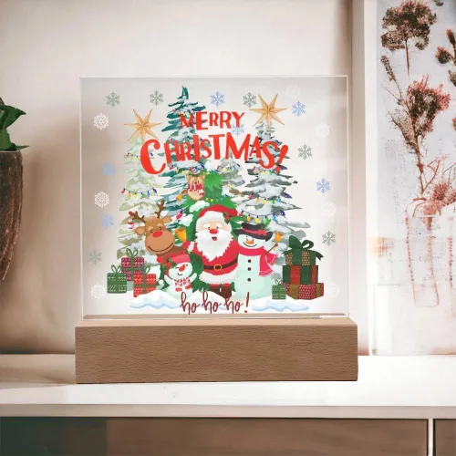 Vista 2 de Lámpara de luz nocturna de Navidad, ideas de regalo para niños o nietos con Papá Noel, accesorios únicos de iluminación LED de Navidad, lámpara