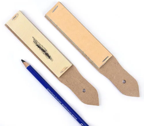 Vista 3 de Sacapuntas de papel de lija, 2 piezas, sacapuntas de papel de lija, puntero de plomo, herramienta de dibujo artístico para adultos, adolescentes