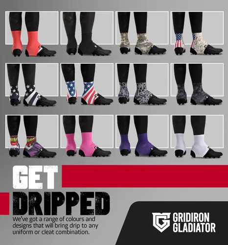 Vista 6 de GridIron Gladiator - Fundas de tacos, calcetines para tacos de fútbol americano, polainas para tacos de fútbol, béisbol y sóftbol