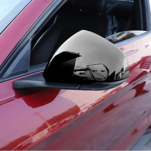 Vista 3 de RT-TCZ Kit de decoración de cubierta de espejo retrovisor para Ford Mustang 2015 2016 2017 2018 2019 2020 2021 2022 2023 2024 (negro)