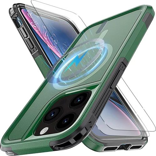 Vista 15 de Funda para iPhone 13 Pro Max y iPhone 14 Pro Max, [compatible con MagSafe] [prueba anticaídas de 10 pies] [2 protectores de pantalla de TPE]