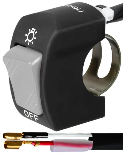 Vista 15 de Belinous Interruptor de manillar de 7/8 pulgadas para motocicleta, ATV, etc., interruptor de palanca de motocicleta impermeable para luces