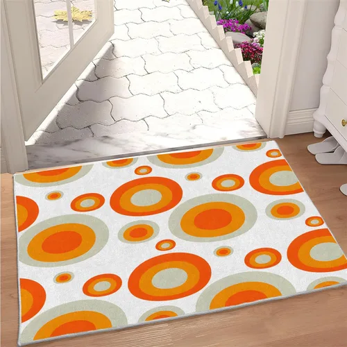 Vista 11 de Alfombra retro con flores, alfombra vintage de 2 x 3 pies, lavable antideslizante, para interiores, para entrada, entrada, cocina, mesita de noche