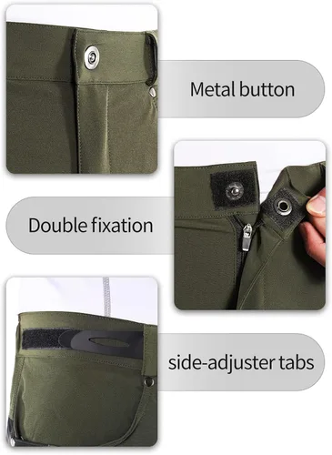Vista 4 de BERGRISAR Pantalones cortos de ciclismo para hombre, corte holgado, con 6 bolsillos