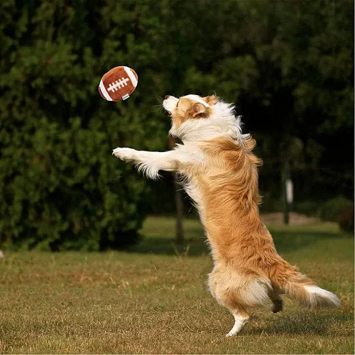 Vista 4 de Paquete de 3 pelotas interactivas para perros pequeños y medianos, pelotas de fútbol, fútbol y tenis para perros, rellenas de juguetes esponjosos