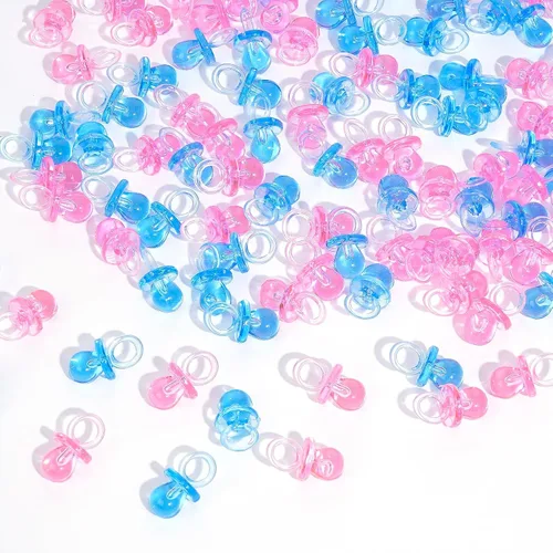 Vista 10 de 200 piezas de 2.18 cm de chupete de bebé para baby shower, chupete de plástico para baby shower, decoración de fiesta de baby shower, fiesta