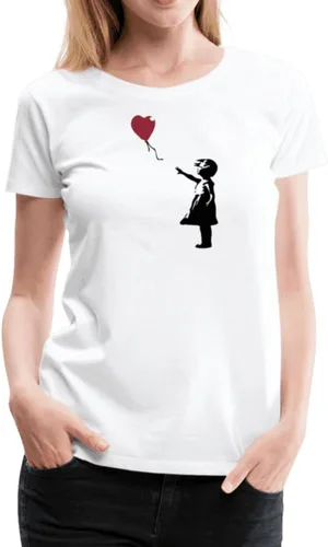 Vista 5 de Banksy - Chica con globo rojo, arte callejero, camiseta Grafitti (adultos, niños, manga corta y larga)
