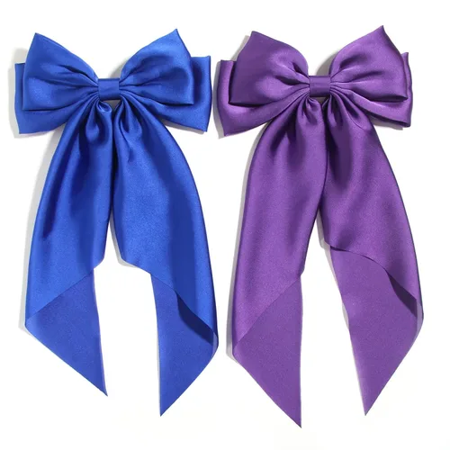 Vista 15 de SUSULU Pinzas para el cabello con lazo de cinta negra con cola larga, horquillas para fiestas y accesorios para mujeres y niñas, 2