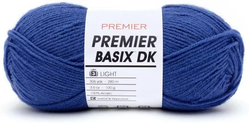 Vista 28 de Premier Yarns Basix DK - Hilo de peso, hecho de acrílico, hilo ideal para ganchillo y tejido, lavable a máquina, rubor, 3.5 onzas, 306 yardas
