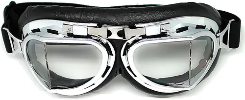 Vista 13 de Anteojos de seguridad para motociclismo, motonetas, medio casco clásico para Vespa, estilo aviador, plegable con lentes transparentes T008 Marco