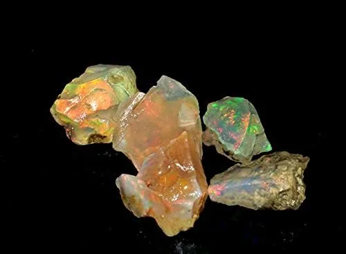 Vista 2 de Crystalshop - Cristales de ópalo crudos 25 quilates de grado AAA auténtico, piedras de reiki y curación, piedras preciosas para hacer joyas, ópalo