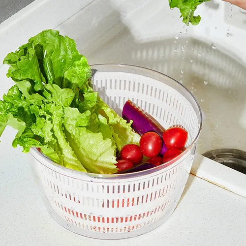 Vista 7 de Molinillo eléctrico para ensaladas, 4 L, gran capacidad, cargable por USB, lavadora y secadora para el hogar y cocina (gris)