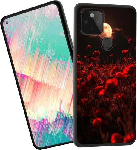 Vista 55 de for Google Pixel 4 XL Case,Slim Shockproof TPU Soft Rubber Silicone Cover Phone Case for Google Pixel 4 XL,Blue Skull Headphone