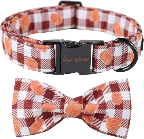 Vista 9 de Unique style paws - Collar con lazo de pera de algodón para perros, collar de verano ajustable para perros pequeños, medianos y grandes - XS