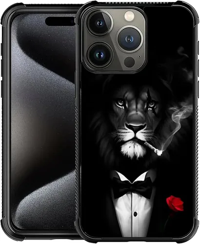 Vista 24 de CARLOCA Funda compatible con iPhone 15, increíble patrón de luz espacial nebulosa para niñas y niños, ultra protección, a prueba de golpes