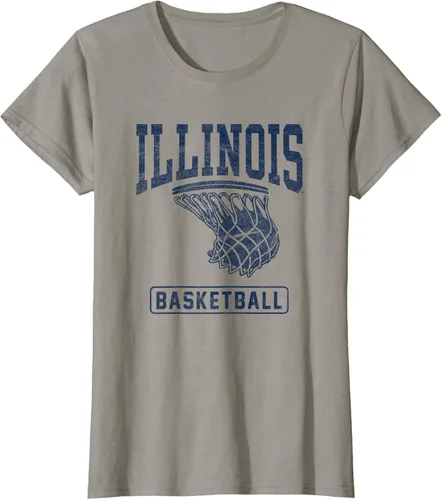Vista 12 de University of Illinois Fighting Illini - Camiseta de baloncesto, Gris