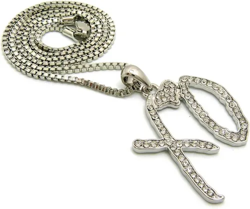 Vista 4 de Shiny Jewelers USA Colgante de hip hop para hombre, caja de 24 pulgadas, cuerda, cadena cubana