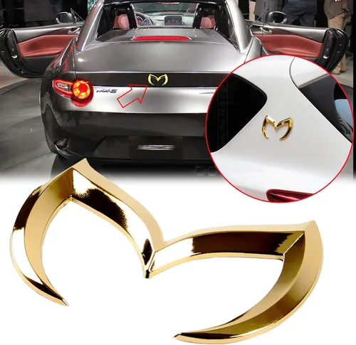Vista 7 de x xotic tech Calcomanía decorativa con emblema M malvado para maletero trasero, compatible con Mazda 3 6 CX MX Miata (plateado)