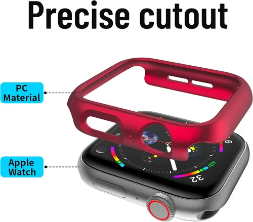 Vista 4 de Juego de 20 fundas protectoras de policarbonato duro compatibles con Apple Watch Series 4/5/6/SE de 1.732 pulgadas, protector de borde