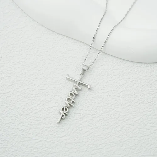 Vista 4 de NanaMotherDaughter Cross Faith Necklace Gifts for Nana from Grandson Granddaughter Mother's Day Christmas Jewelry Gifts