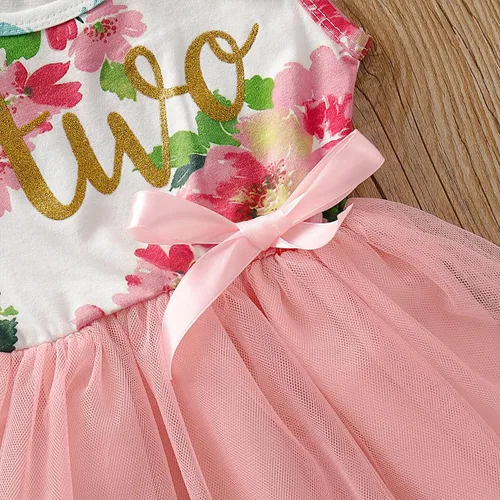 Vista 7 de Shalofer Conjunto de encaje floral para niña