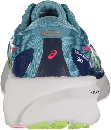 Vista 5 de ASICS Kayano 30 Women's Running Shoes Black, Gris Blue Lime Green, 7 US