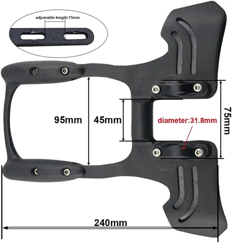 Vista 3 de Barras Aero de clip para bicicleta de carretera RXL SL Manillar ajustable TT Manillar de bicicleta Aero Barras TT Extensor de manillar
