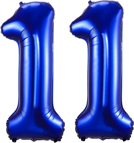 Vista 11 de Globos de número 0 azul marino, 40 pulgadas, globos de cumpleaños grandes de papel aluminio brillante azul oscuro, globos digitales de número