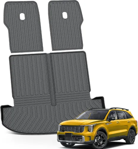 Vista 11 de KUST Alfombrilla de carga para maletero para Ford Explorer 2011-2019, forro de maletero de carga trasera para accesorios Explorer, protección