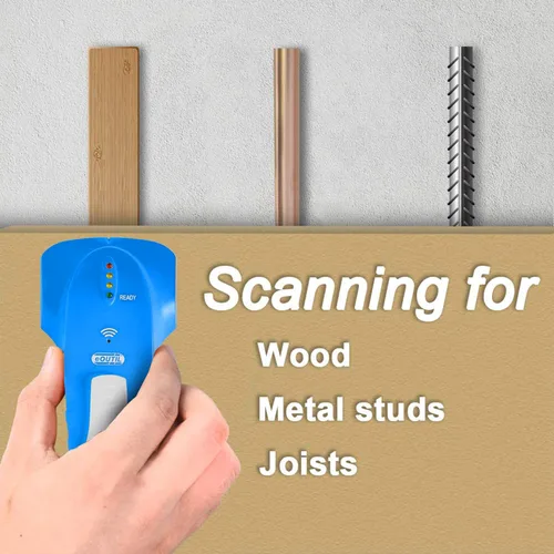 Vista 3 de Escáner de pared con buscador de pernos, sensor detector de madera y metales para pared de 3/4 de pulgada de grosor (Bule)