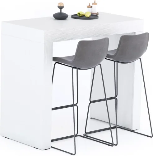 Vista 48 de Mobili Fiver Evolution - Mesa alta de bar de cocina fabricada en Italia Ahorra Espacio, Mesa de altura de mostrador montada en la pared para 1