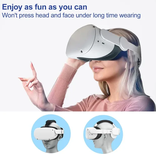 Vista 6 de VR Replacement Head Strap for Oculus Quest 2,Ergonomic Comfortable Design Headset Adjustable Replacement Accessory for Quest 2 Elite Strap