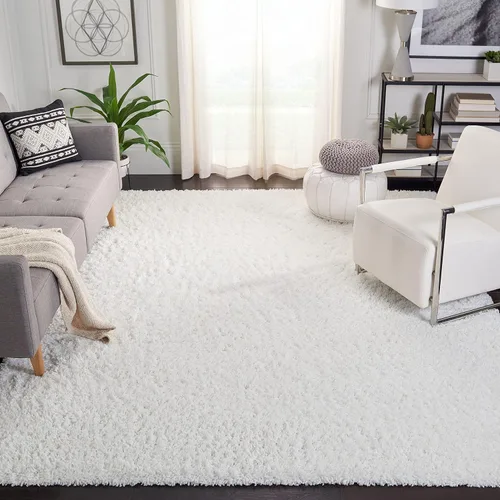 Vista 34 de SAFAVIEH - Colección August Shag, tapete decorativo, 2 x 5 pies, diseño sólido, beige, no desprende pelusa y fácil de cuidar, 1.5 pulgadas