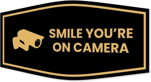 Vista 84 de Fancy Smile You're On Camera Letrero (negro) - Mediano (1 unidad)