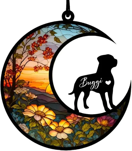 Vista 48 de Atrapasoles conmemorativos personalizados para perros Akita, nombre de perro personalizado, adorno de pérdida de perro, regalo para amantes