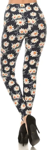 Vista 3 de Leggings Depot High Waisted Floral & Space Print Leggings for Women - Regular, Plus, 1X3X, 3X5X