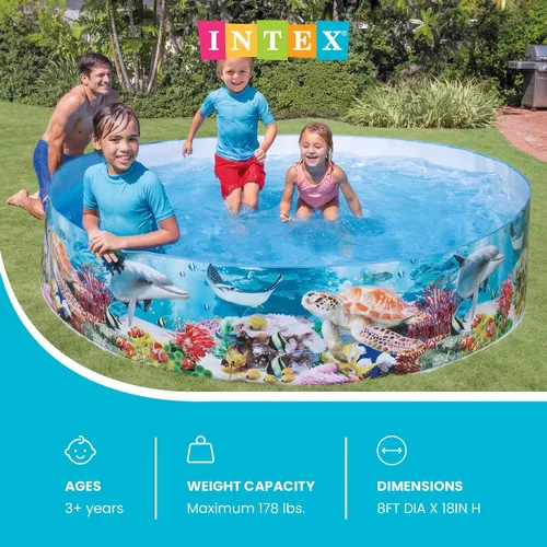 Vista 2 de Piscina Intex Deep Sea Blue SnapSet para niños