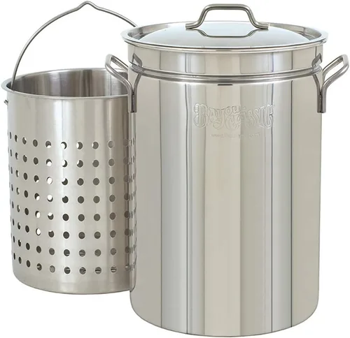 Vista 3 de Kit para hervir y cocinar al vapor 800-144 de Bayou Classic, 11 galones, inoxidable