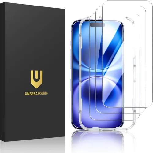 Vista 32 de UNBREAKcable Protector de pantalla de vidrio templado inastillable para iPhone SE 2022/SE 2020, iPhone 8/7 [paquete de 3] [99.99% transparente HD]