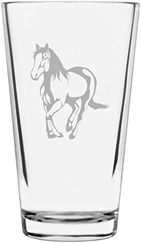 Vista 31 de Shetland Pony (cuerpo) - Vaso de pinta grabado con temática de caballo alternativo de 16 onzas